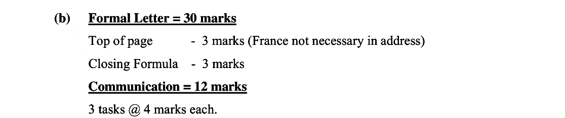 Write-a-formal-letter-to-Monsieur-le-Gérant,-Camping-La-Baume,-Promenade-des-Anglais,-06600-Antibes-Leaving Cert French-Question b-2009.png
