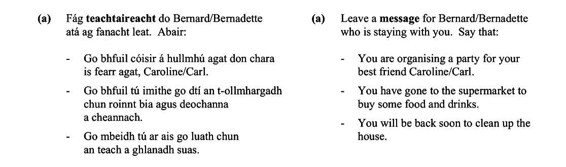 Fág-teachtaireacht-do-Bernard/Bernadette-atá-ag-fanacht-leat-Leaving Cert French-Question (a)-2006.png