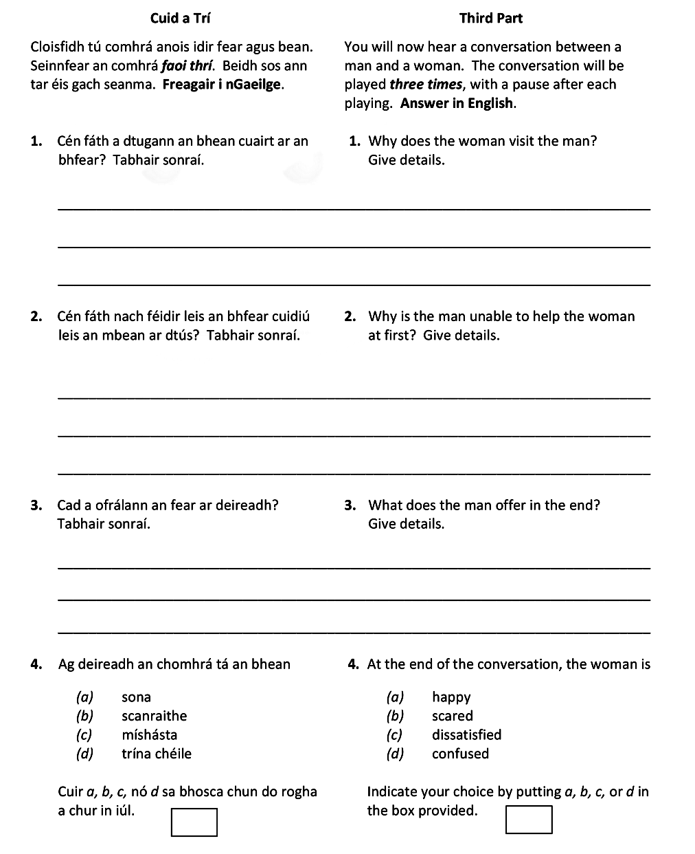 Cloisfidh-tú-comhrá-anois-idir-fear-agus-bean-Leaving Cert German-Question Third Part-2019.png