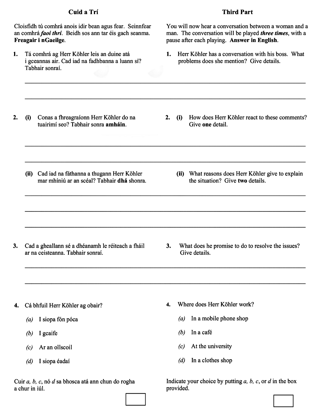 Cuid-a-Trí----You-will-now-hear-a-conversation-between-a-woman-and-a-man-Leaving Cert German-Question 2-2014.png