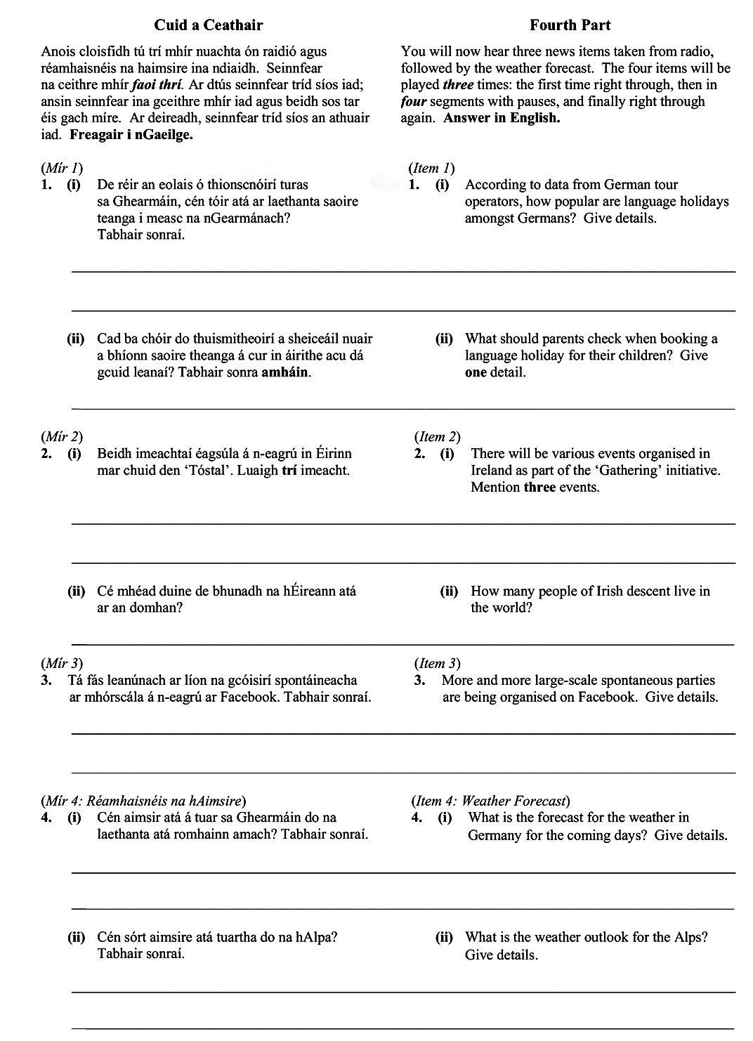 Cén-t-al-forecast-don-lá-atá-i-gceist-sa-Ghermáiné?-Tabhair-sonraí-Leaving Cert German-Question 4-2013.png