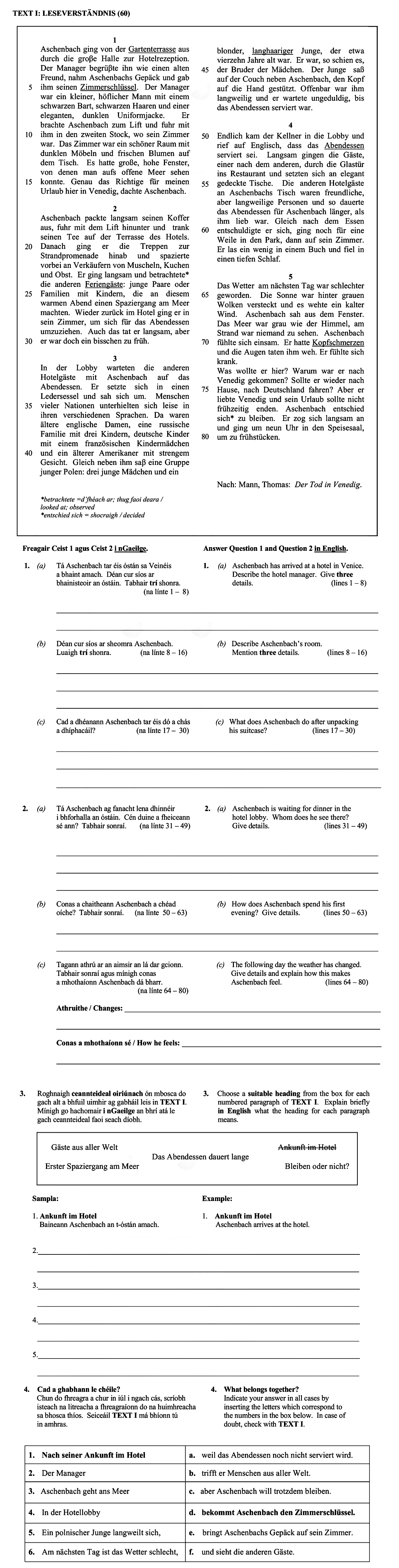 Aschenbach-arrived-at-a-hotel-in-Venice-Leaving Cert German-Question 1-2014.png
