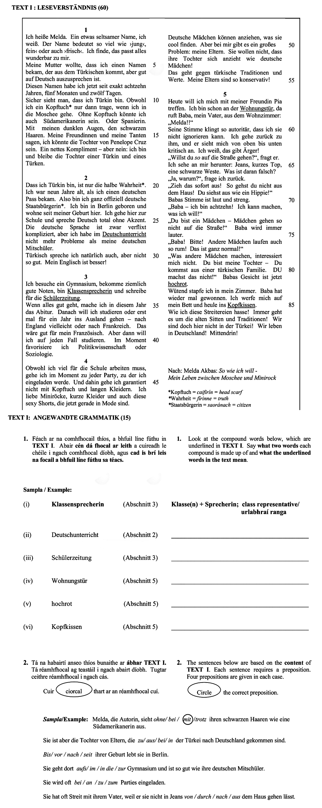 1.-Look-at-the-compound-words-below,-which-are-underlined-in-TEXT-1-Leaving Cert German-Question 1-2011.png