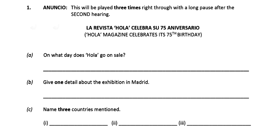 ANUNCIO:-This-will-be-played-three-times-right-through-with-a-long-pause-after-the-SECOND-hearing-Leaving Cert Spanish-Question 1-2020.png