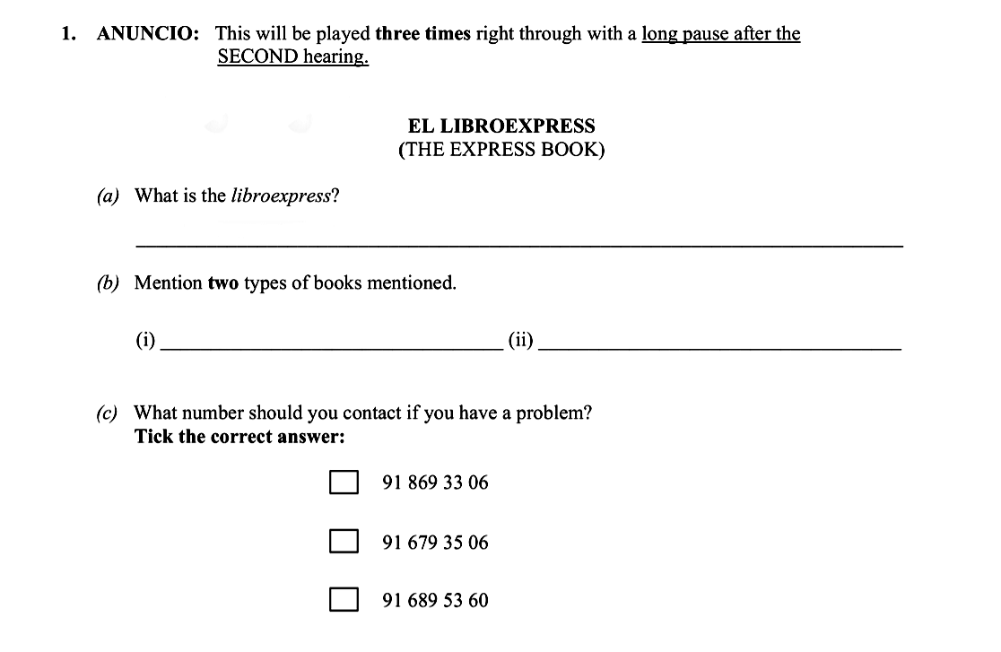 ANUNCIO:-This-will-be-played-three-times-right-through-with-a-long-pause-after-the-SECOND-hearing-Leaving Cert Spanish-Question 1-2016.png