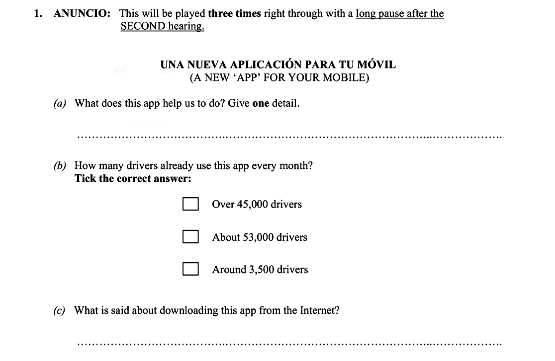 ANUNCIO:-This-will-be-played-three-times-right-through-with-a-long-pause-after-the-SECOND-hearing-Leaving Cert Spanish-Question 1-2013.png