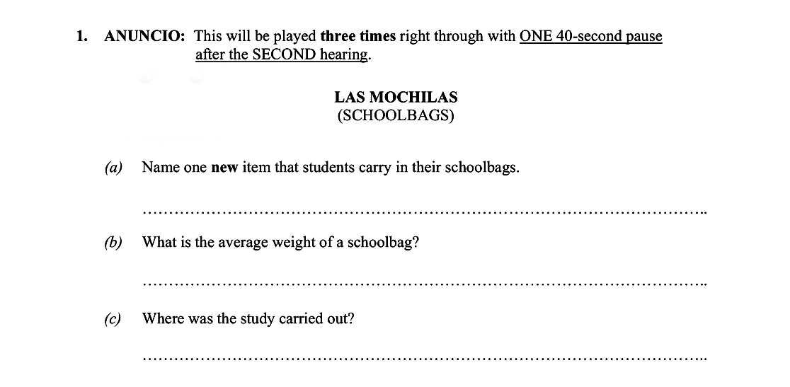 1.-ANUNCIO:-This-will-be-played-three-times-right-through-with-ONE-40-second-pause-after-the-SECOND-hearing-Leaving Cert Spanish-Question 1-2009.png