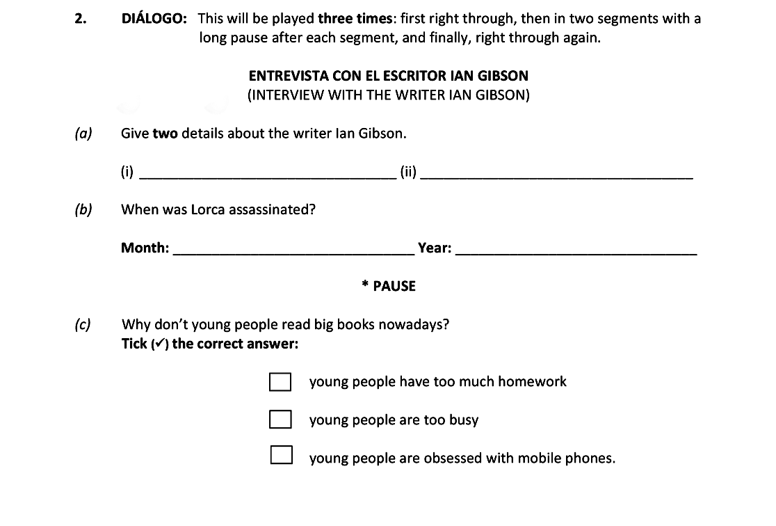 DÍALOGO:--This-will-be-played-three-times:-first-right-through,-then-in-two-segments-with-a-long-pause-after-each-segment,-and-finally,-right-through-again-Leaving Cert Spanish-Question 2-2019.png