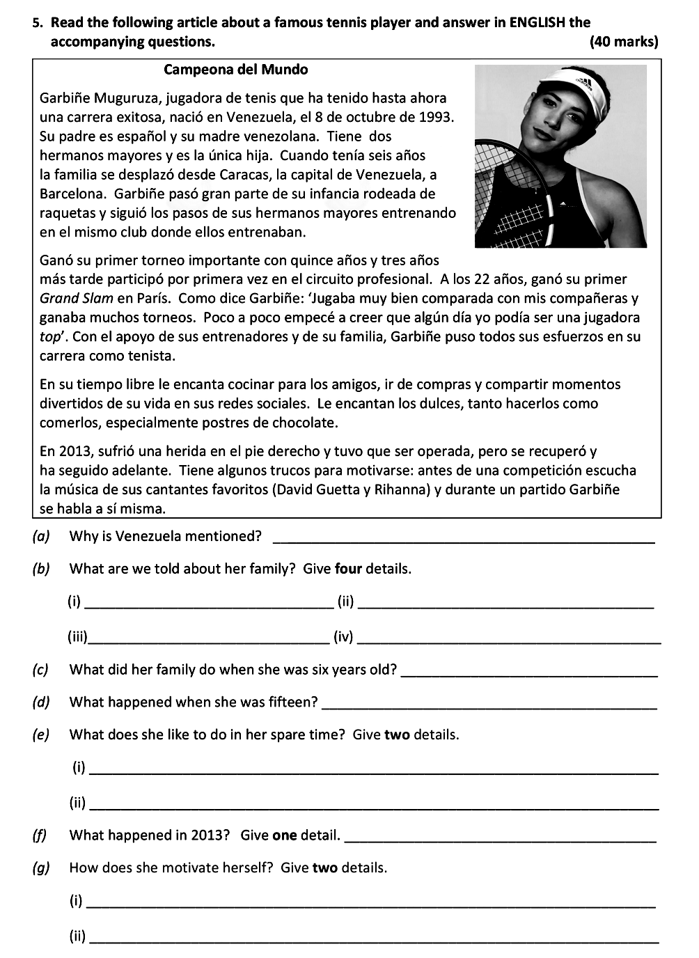 Read-the-following-article-about-a-famous-tennis-player-and-answer-in-ENGLISH-the-accompanying-questions-Leaving Cert Spanish-Question 5-2019.png