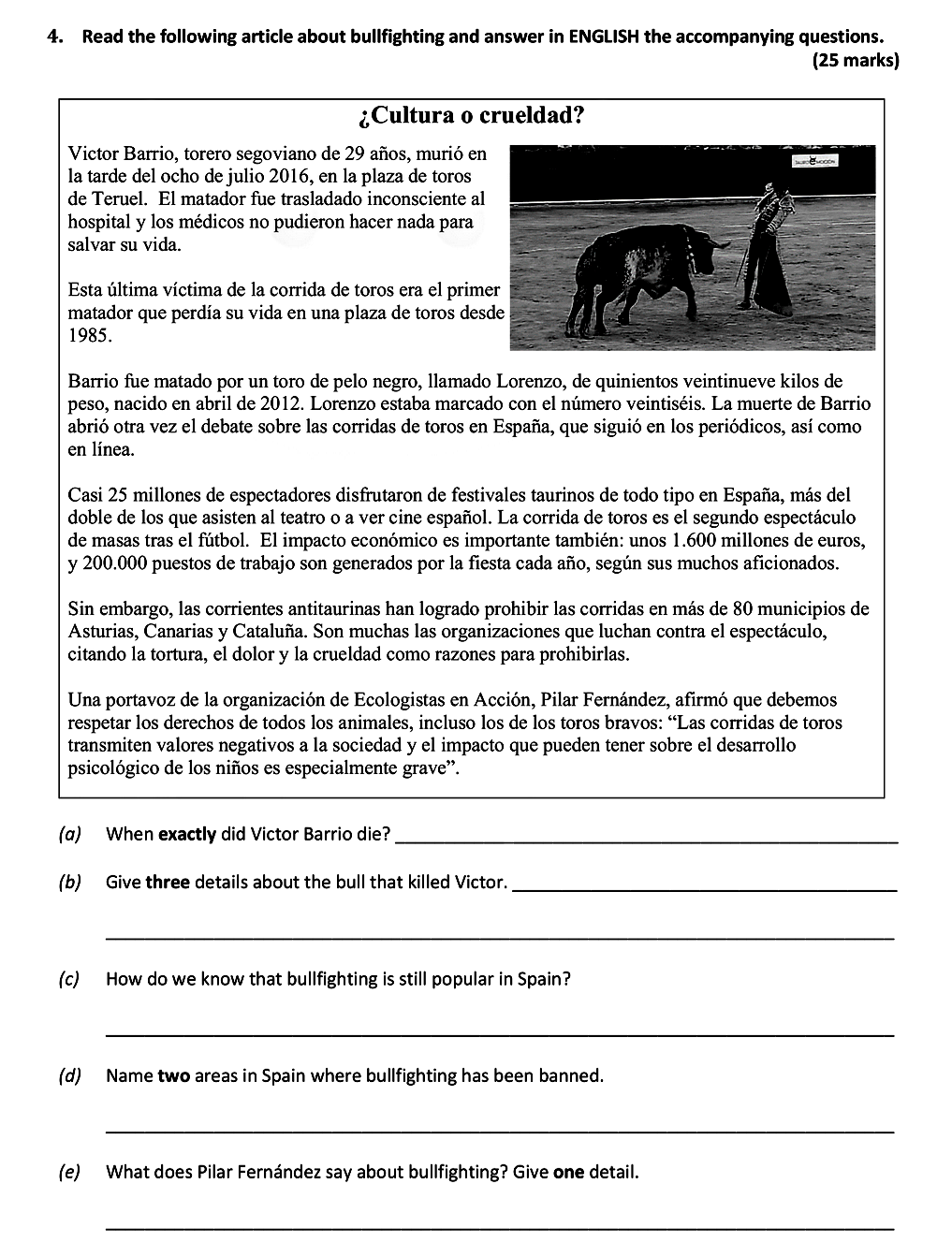 ¿Cultura-o-crueldad?--Victor-Barrio,-torero-segoviano-de-29-años,-murió-la-tarde-del-ocho-de-julio-2016,-en-la-plaza-de-toros-de-Teruel-Leaving Cert Spanish-Question 4-2017.png