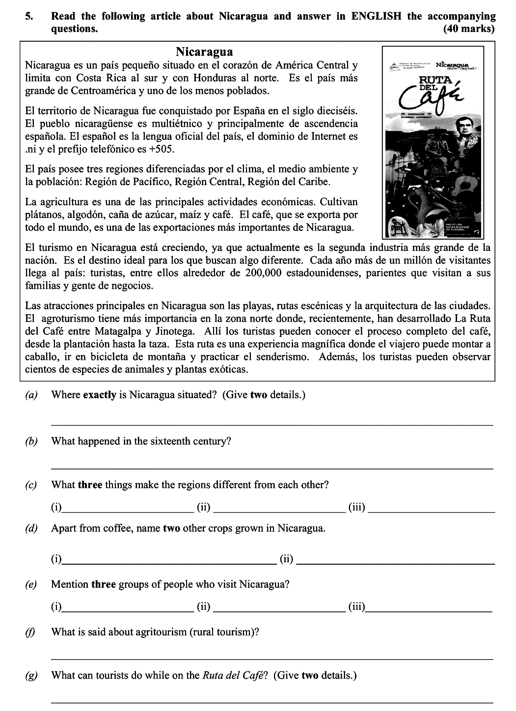 Read-the-following-article-about-Nicaragua-and-answer-in-ENGLISH-the-accompanying-questions-Leaving Cert Spanish-Question 5-2015.png