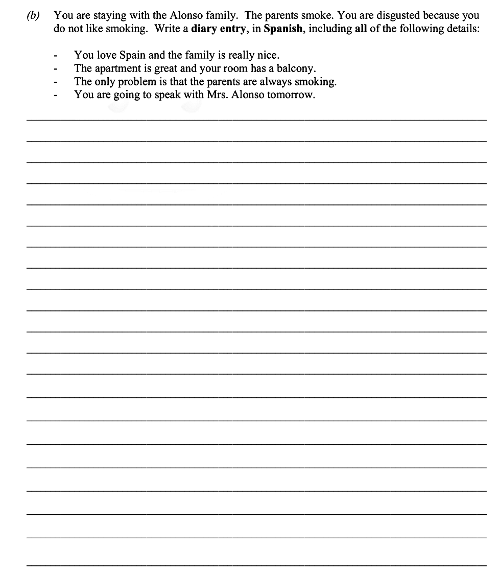You-are-staying-with-the-Alonso-family-Leaving Cert Spanish-Question b-2010.png