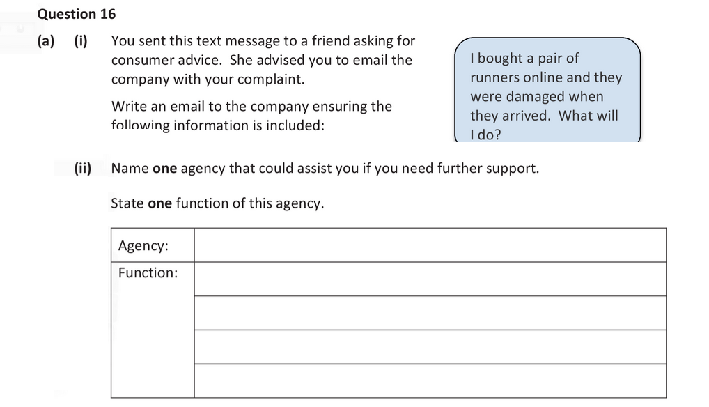 You-sent-this-text-message-to-a-friend-asking-for-consumer-advice-Junior Cycle Business Studies-Question 16-2019.png