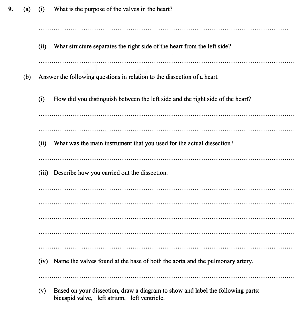 (a)-(i)-What-is-the-purpose-of-the-valves-in-the-heart?--Prevent-backflow-of-blood-Leaving Cert Biology-Question 9-2014.png