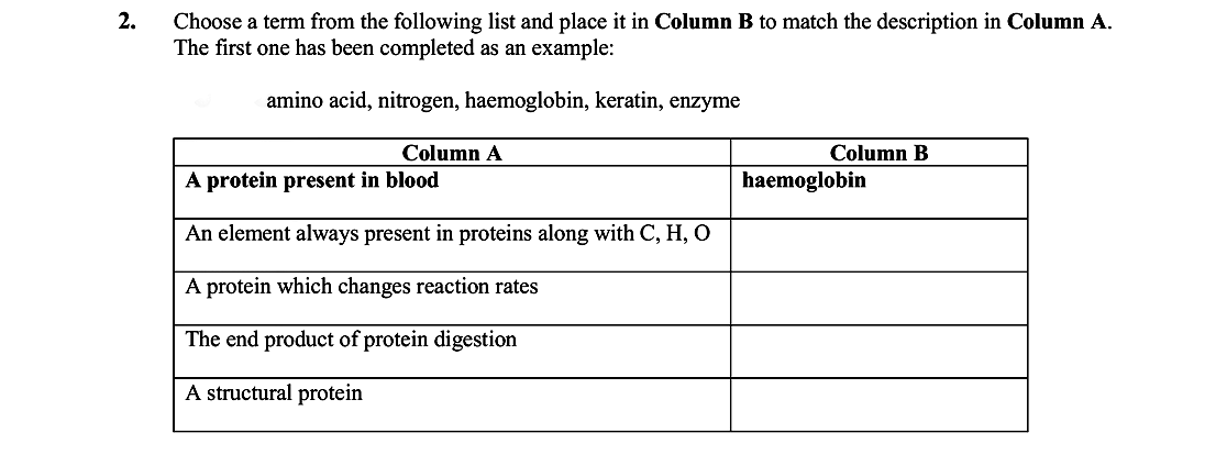 Choose-a-term-from-the-following-list-and-place-it-in-Column-B-to-match-the-description-in-Column-A-Leaving Cert Biology-Question 2-2008.png