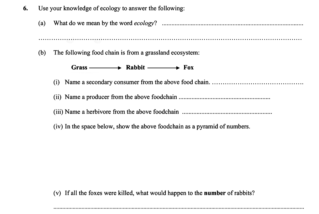 Use-your-knowledge-of-ecology-to-answer-the-following:--(a)-What-do-we-mean-by-the-word-ecology?---.................................................................................................................-Leaving Cert Biology-Question 6-2014.png