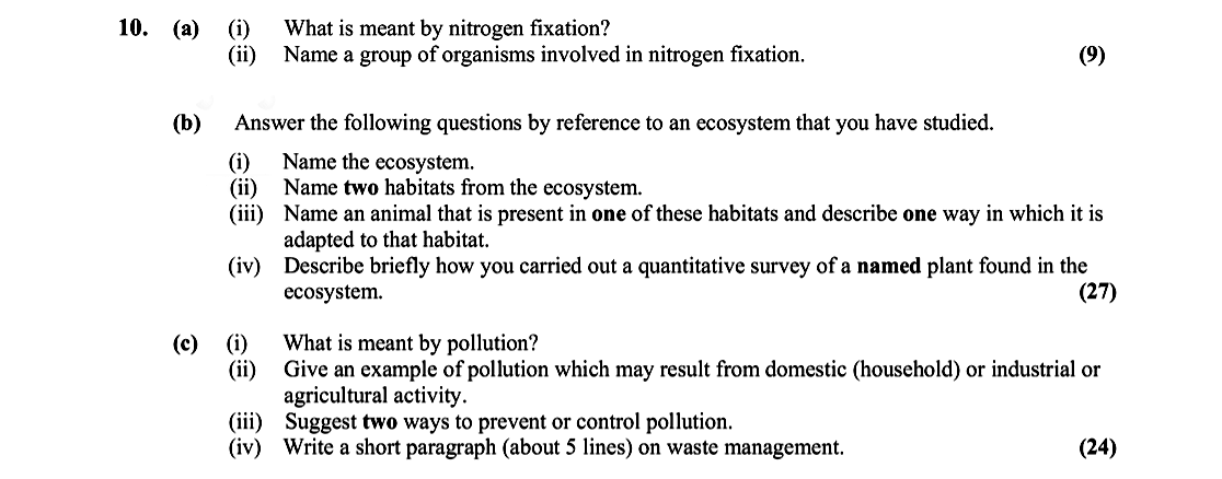 a)-(i)-What-is-meant-by-nitrogen-fixation?---Nitrogen-fixation-refers-to-the-process-by-which-nitrogen-gas-from-the-atmosphere-is-converted-into-ammonia-or-related-compounds-in-soil-Leaving Cert Biology-Question 10-2008.png