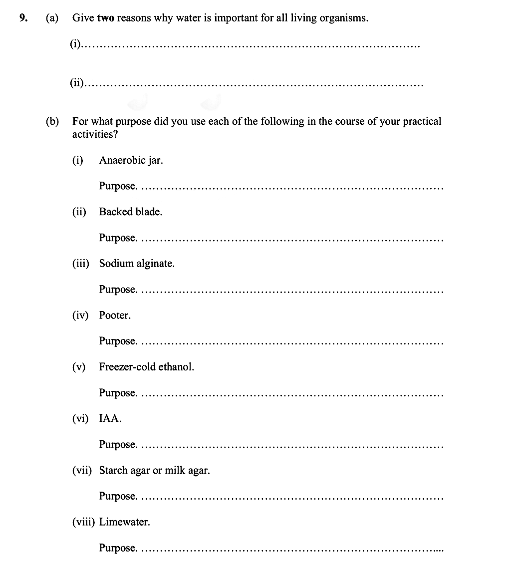 Give-two-reasons-why-water-is-important-for-all-living-organisms-Leaving Cert Biology-Question 9-2016.png