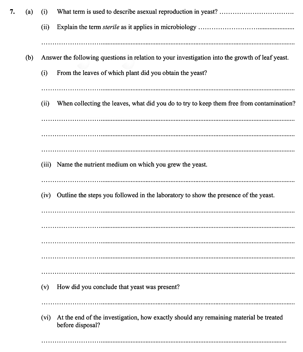 (a)-(i)-What-term-is-used-to-describe-asexual-reproduction-in-yeast?---(ii)-Explain-the-term-sterile-as-it-applies-in-microbiology-Leaving Cert Biology-Question 7-2015.png