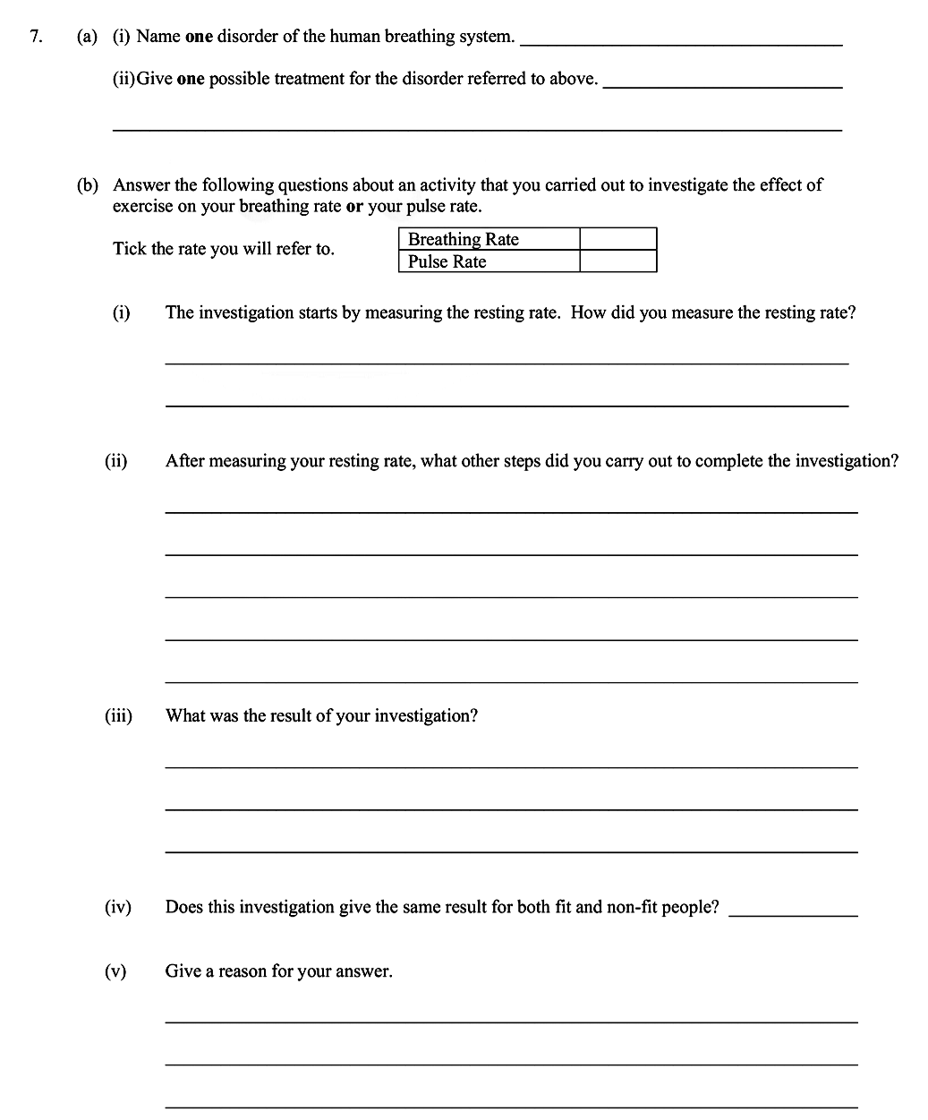 (a)-(i)-Name-one-disorder-of-the-human-breathing-system-Leaving Cert Biology-Question 7-2012.png