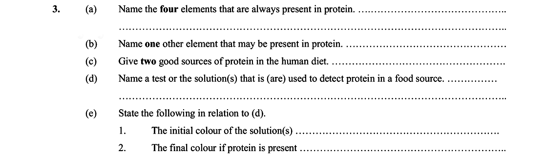 Name-the-four-elements-that-are-always-present-in-protein-Leaving Cert Biology-Question 3-2006.png
