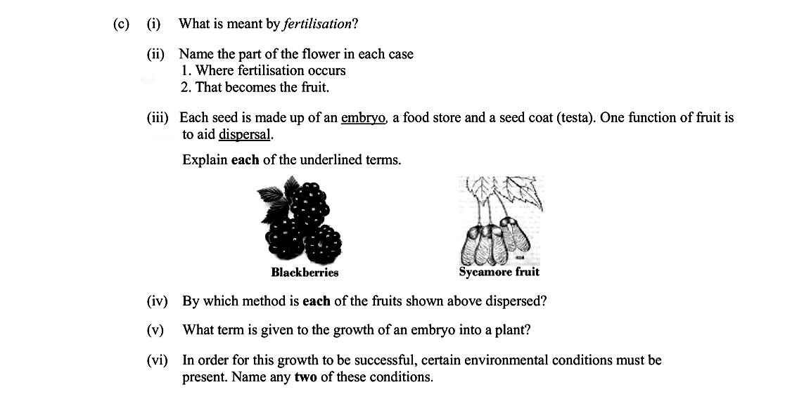What-is-meant-by-fertilisation?--Name-the-part-of-the-flower-in-each-case-1-Leaving Cert Biology-Question c-2010.png