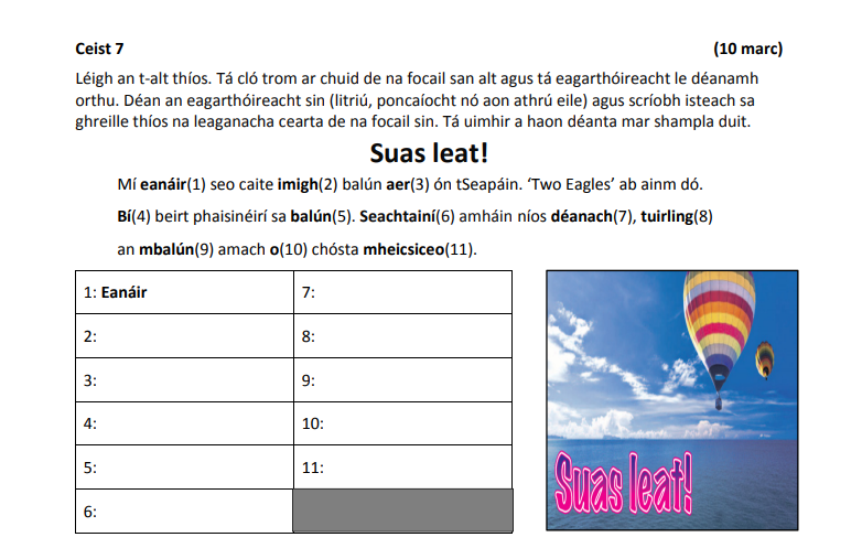 Léigh-an-t-alt-thíos-Junior Cycle Irish-Question 7-2020.png