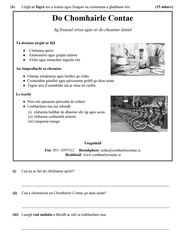 Leigh-an-téacs-seo-a-leanas-agus-freagair-na-ceisteanna-a-ghabhann-leis-Junior Cycle Irish-Question (b)-2015.png