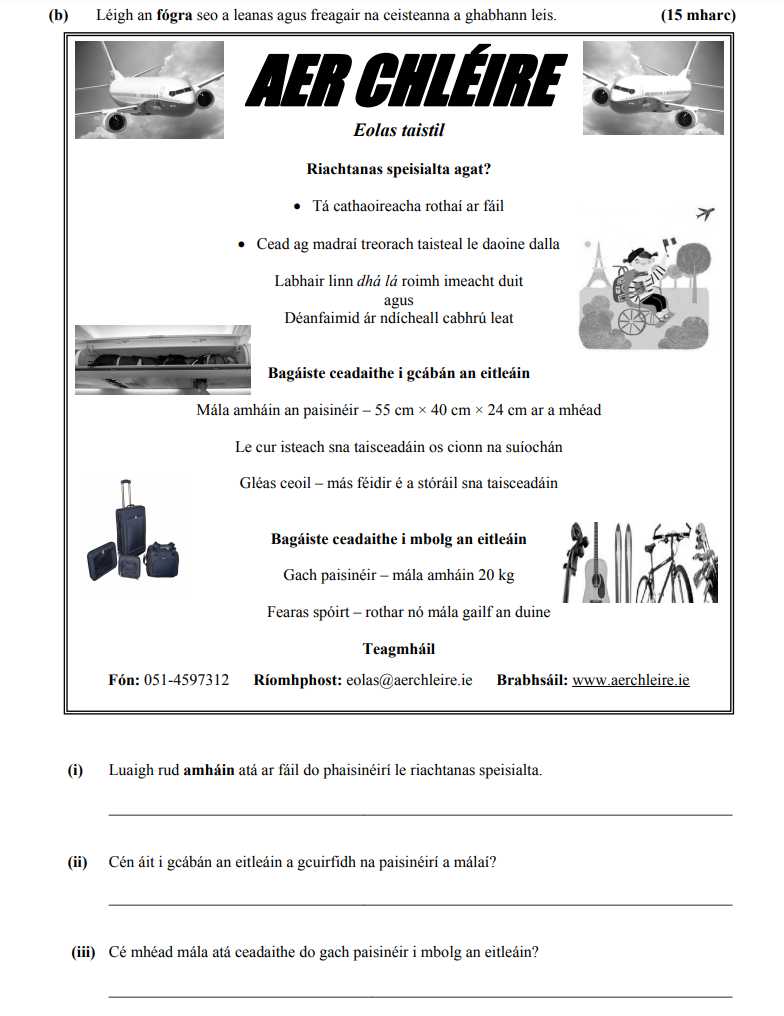 Leigh-an-fógra-seo-a-leanas-agus-freagair-na-ceisteanna-a-ghabhann-leis-Junior Cycle Irish-Question (b)-2014.png