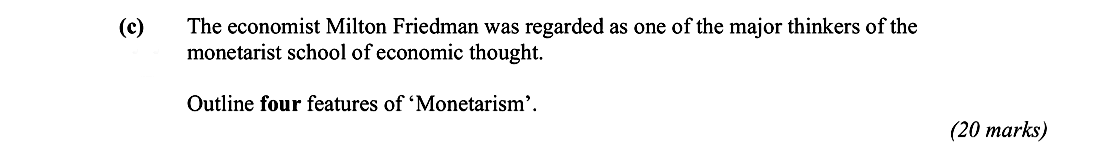 The-economist-Milton-Friedman-was-regarded-as-one-of-the-major-thinkers-of-the-monetarist-school-of-economic-thought-Leaving Cert Economics-Question c-2010.png