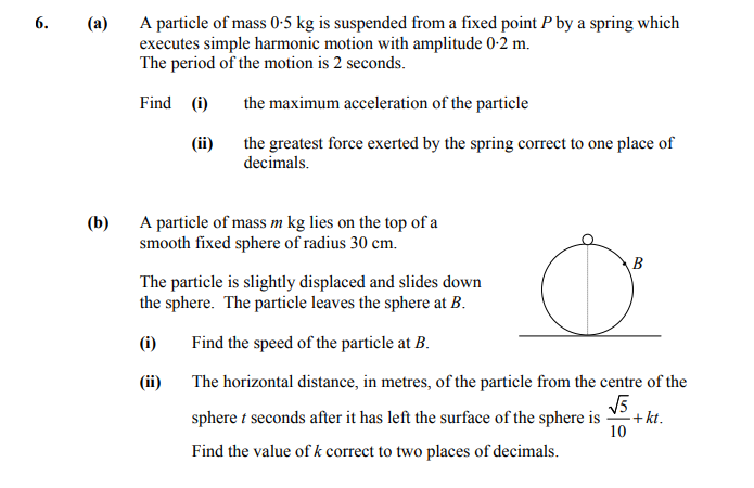 A-particle-of-mass-0.5-kg-is-suspended-from-a-fixed-point-P-by-a-spring-which-executes-simple-harmonic-motion-with-amplitude-0.2-m-Leaving Cert Applied Maths-Question 6-2012.png