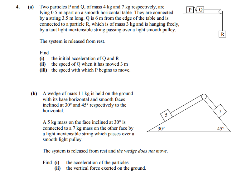 Two-particles-P-and-Q,-of-mass-4-kg-and-7-kg-respectively,-are-lying-0.5-m-apart-on-a-smooth-horizontal-table-Leaving Cert Applied Maths-Question 4-2015.png