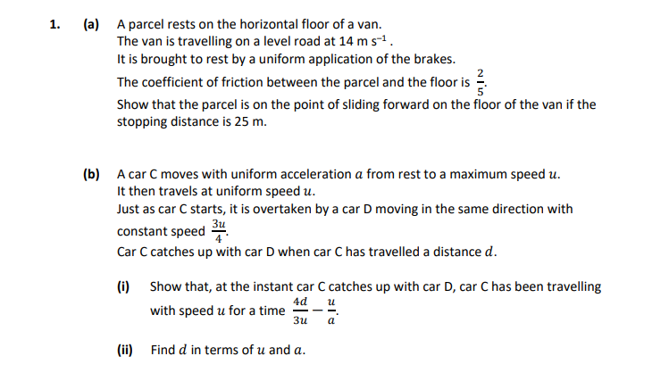 A-parcel-rests-on-the-horizontal-floor-of-a-van-Leaving Cert Applied Maths-Question 1-2018.png