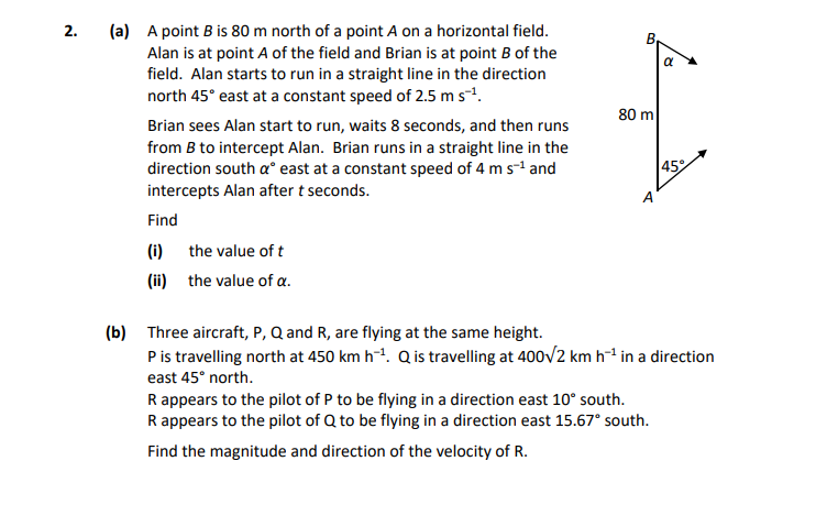 A-point-B-is-80-m-north-of-a-point-A-on-a-horizontal-field-Leaving Cert Applied Maths-Question 2-2021.png