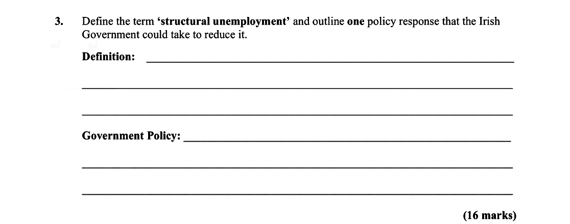 Define-the-term-'structural-unemployment'-and-outline-one-policy-response-that-the-Irish-Government-could-take-to-reduce-it-Leaving Cert Economics-Question 3-2014.png