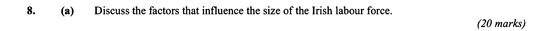 Discuss-the-factors-that-influence-the-size-of-the-Irish-labour-force.-Leaving Cert Economics-Question 8(a)-2009.png