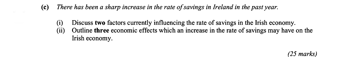 There-has-been-a-sharp-increase-in-the-rate-of-savings-in-Ireland-in-the-past-year-Leaving Cert Economics-Question e-2010.png