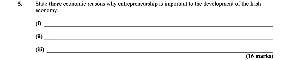 State-three-economic-reasons-why-entrepreneurship-is-important-to-the-development-of-the-Irish-economy-Leaving Cert Economics-Question 5-2010.png