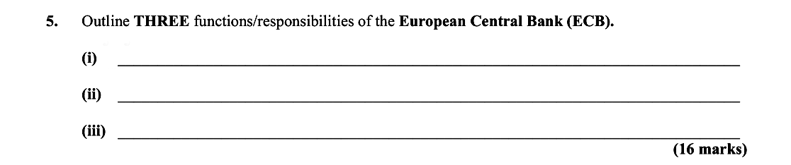 Outline-THREE-functions/responsibilities-of-the-European-Central-Bank-(ECB)-Leaving Cert Economics-Question 5-2007.png
