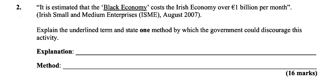 It-is-estimated-that-the-'Black-Economy'-costs-the-Irish-Economy-over-€1-billion-per-month-Leaving Cert Economics-Question 2-2008.png