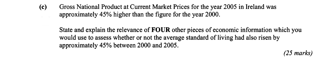 Gross-National-Product-at-Current-Market-Prices-for-the-year-2005-in-Ireland-was-approximately-45%-higher-than-the-figure-for-the-year-2000-Leaving Cert Economics-Question e-2006.png