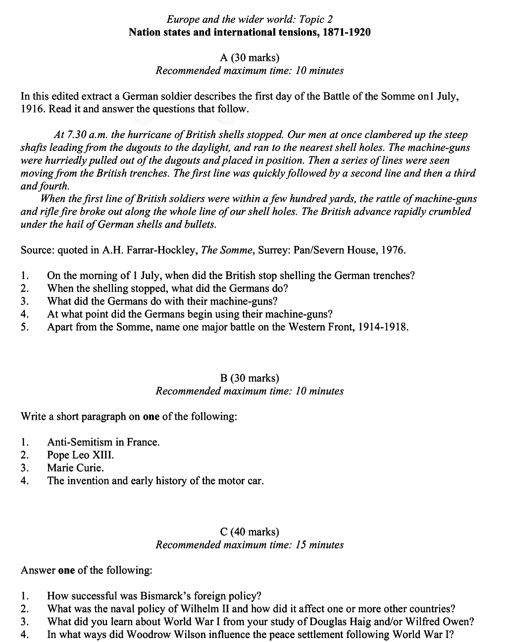 In-this-edited-extract-a-German-soldier-describes-the-first-day-of-the-Battle-of-the-Somme-on-1-July,-1916-Leaving Cert History-Question A-2012.png