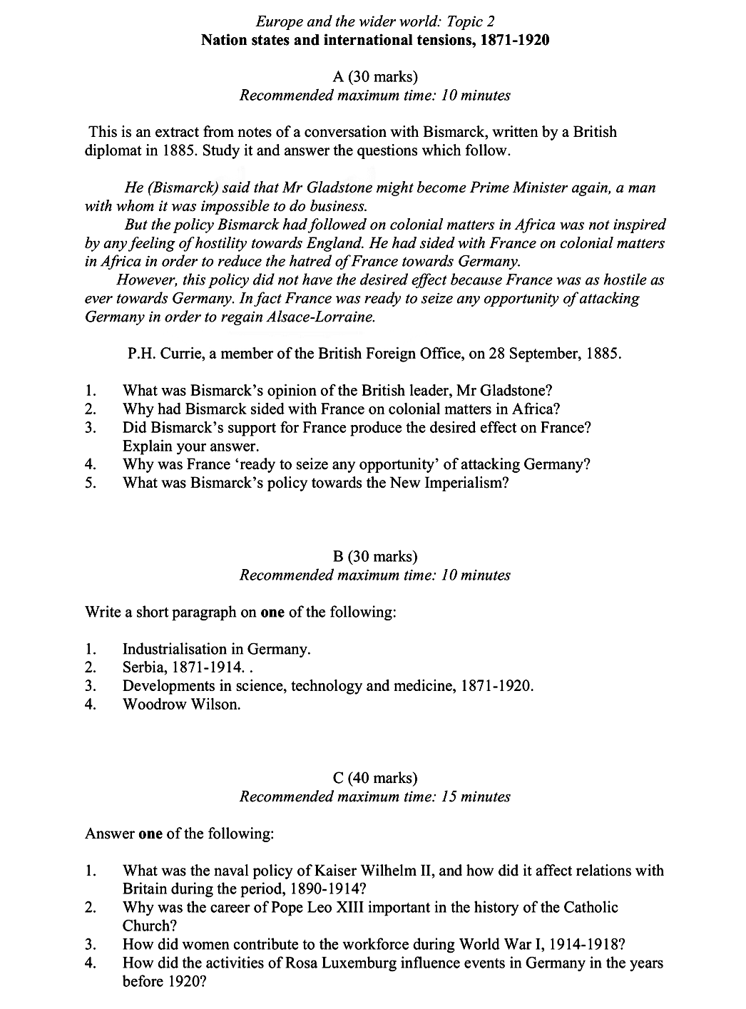 This-is-an-extract-from-notes-of-a-conversation-with-Bismarck,-written-by-a-British-diplomat-in-1885-Leaving Cert History-Question A-2008.png
