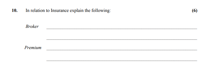 In-relation-to-Insurance-explain-the-following:--Broker--Premium-Leaving Cert Home Economics-Question 10-2006.png