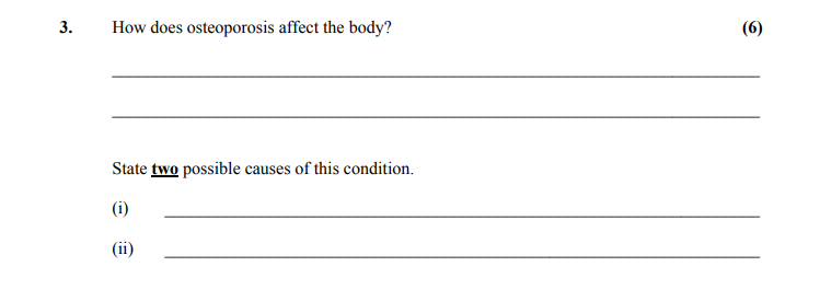 How-does-osteoporosis-affect-the-body?--Bone-mass-is-reduced,-resulting-in-fragile-or-brittle-bones-Leaving Cert Home Economics-Question 3-2008.png