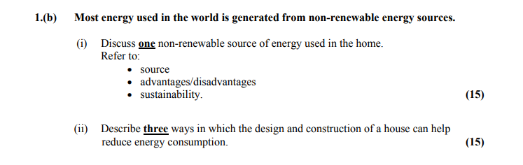 Most-energy-used-in-the-world-is-generated-from-non-renewable-energy-sources-Leaving Cert Home Economics-Question 1(b)-2011.png
