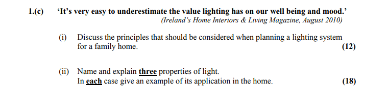 'It’s-very-easy-to-underestimate-the-value-lighting-has-on-our-well-being-and-mood.'---(Ireland’s-Home-Interiors-&-Living-Magazine,-August-2010)---(i)-Discuss-the-principles-that-should-be-considered-when-planning-a-lighting-system-for-a-family-home-Leaving Cert Home Economics-Question 1(c)-2011.png