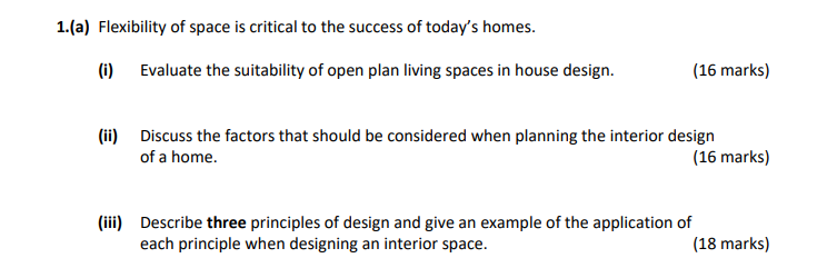 Flexibility-of-space-is-critical-to-the-success-of-today's-homes-Leaving Cert Home Economics-Question 1(a)-2020.png