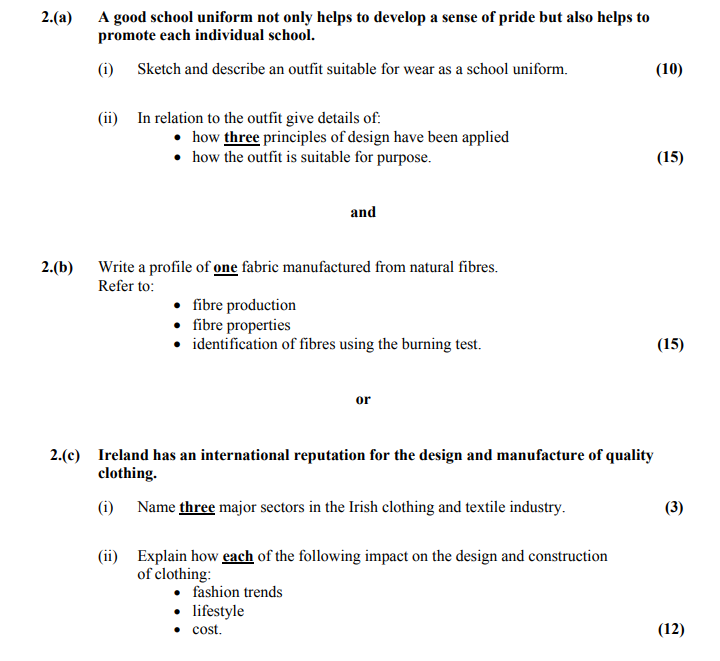2.-(a)-A-good-school-uniform-not-only-helps-to-develop-a-sense-of-pride-but-also-helps-to-promote-each-individual-school-Leaving Cert Home Economics-Question 2-2011.png