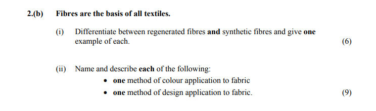 Fibres-are-the-basis-of-all-textiles-Leaving Cert Home Economics-Question 2(b)-2016.png